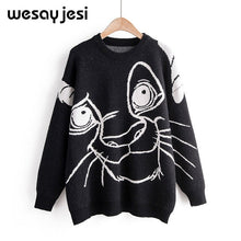 Load image into Gallery viewer, Lion King Print Sweater Women 2019 Autumn Winter Causal Streetwear Sweater Long Sleeve O Neck Loose Harajuku Sweater Female Top