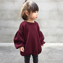 Load image into Gallery viewer, Emmababy Autun Baby Girls Wine Red Sweaters 1-6Y Cute Kids Girl Sweaters Sweater Warm Jumper Pullover Long Sleeve Outwear