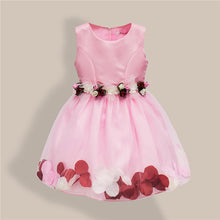 Load image into Gallery viewer, Kids Infant Girls Flower Petals Dress Children Bridesmaid Toddler Elegant Dress Pageant Wedding Bridal Tulle Formal Party Dress
