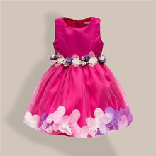 Load image into Gallery viewer, Kids Infant Girls Flower Petals Dress Children Bridesmaid Toddler Elegant Dress Pageant Wedding Bridal Tulle Formal Party Dress