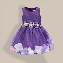 Load image into Gallery viewer, Kids Infant Girls Flower Petals Dress Children Bridesmaid Toddler Elegant Dress Pageant Wedding Bridal Tulle Formal Party Dress