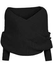 Load image into Gallery viewer, HOT Fashion Winter Women Long Sleeve Loose Solid Cross Knitted Sweater Jumper Knitwear Outwear Coat Women Clothing