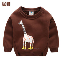 Load image into Gallery viewer, 2018 Autumn Winter Warm 2-10 Years Old Children Long Sleeve Cartoon Animal Print Kids School Baby Handsome Boy Fleece Sweatshirt