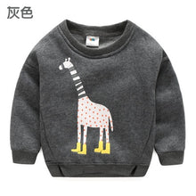 Load image into Gallery viewer, 2018 Autumn Winter Warm 2-10 Years Old Children Long Sleeve Cartoon Animal Print Kids School Baby Handsome Boy Fleece Sweatshirt