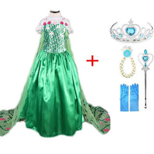 Load image into Gallery viewer, Girls elsa dress new snow queen costumes for kids cosplay dresses princess disfraz carnaval vestido de festa infantil congelados