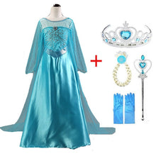 Load image into Gallery viewer, Girls elsa dress new snow queen costumes for kids cosplay dresses princess disfraz carnaval vestido de festa infantil congelados