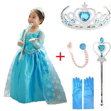 Load image into Gallery viewer, Girls elsa dress new snow queen costumes for kids cosplay dresses princess disfraz carnaval vestido de festa infantil congelados