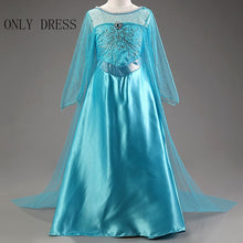 Load image into Gallery viewer, Girls elsa dress new snow queen costumes for kids cosplay dresses princess disfraz carnaval vestido de festa infantil congelados
