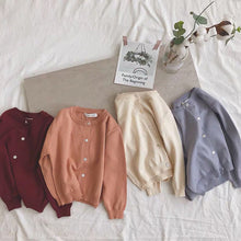 Load image into Gallery viewer, Baby Boys Girls Cardigan Autumn Cotton Sweater Top Baby Children Clothing Boys Girls Knitted Cardigan Sweater Kid Spring Clothes